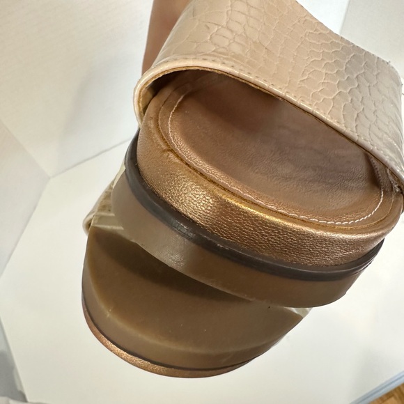 Jane And The Shoe Hannah Platforms Sandal Slip Ons Slippers Ivory Size 10 - Picture 9 of 11